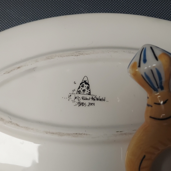 Cocktail cuties colorful cup saucer black white hand painted - Picture 3 of 5